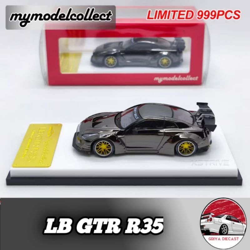 MyModelCollect 1/64 Nissan LB GTR R35 Nissan LBWK R35 Electroplating Gun Grey