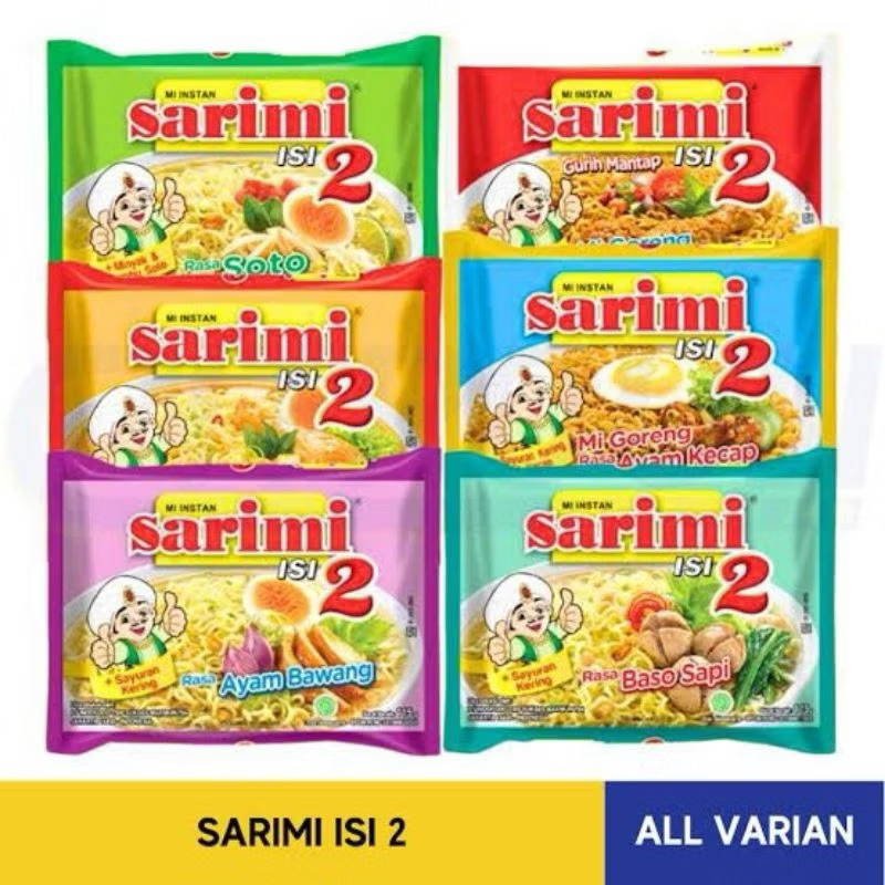 

Sarimi Isi 2 All Varian 113gr Goreng Kuah 1Pcs Mie Instan Sarimie