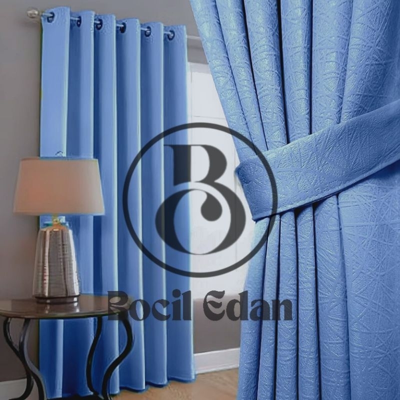 Gorden Blackout Premium Embos Polos Tebal Hordeng Pintu Kamar dan Jendela Ruang Tamu Minimalis