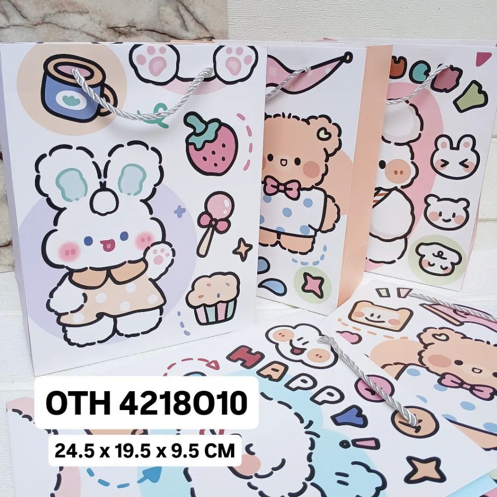 

OTH 4218O10 - ISI 12 PAPERBAG UK 24.5X19.5X9.5 TALI KUR BERDIRI MTF MIX O10