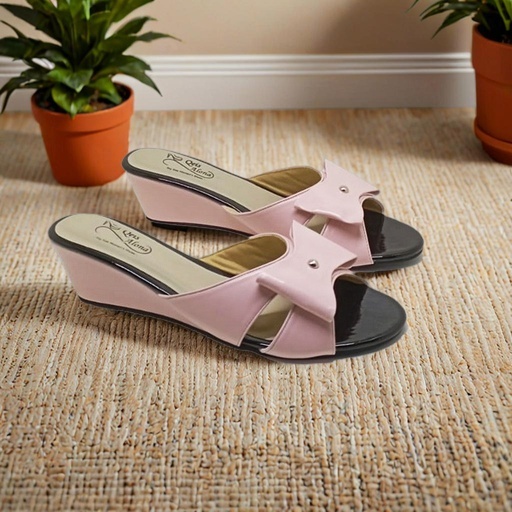 BIG SIZE 45.44.43.42.41.40 Sandal Wedges Wanita Pink Pita Selop Jumbo