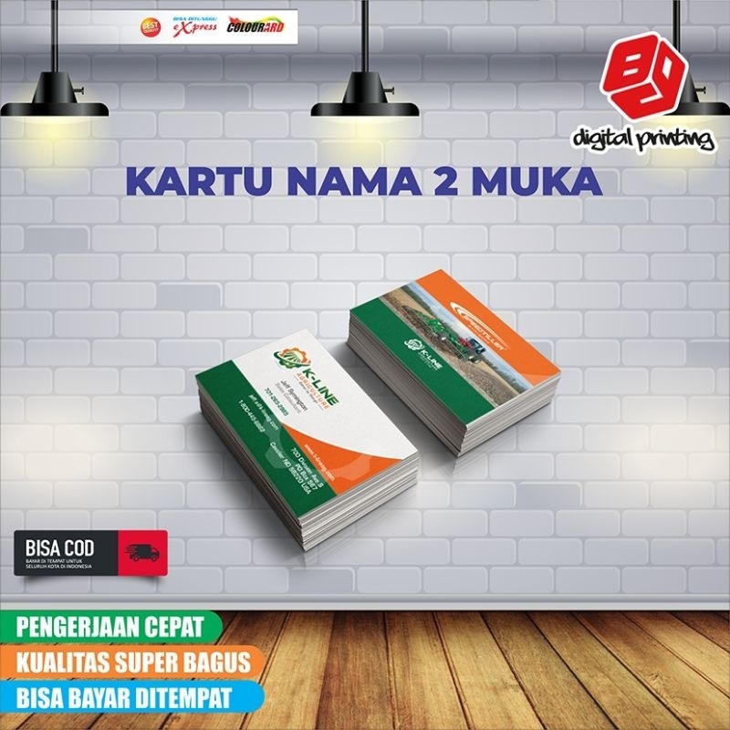 

Kartu Nama Bolak Balik Custome 1 Kotak Isi 100 Lembar Termurah COD
