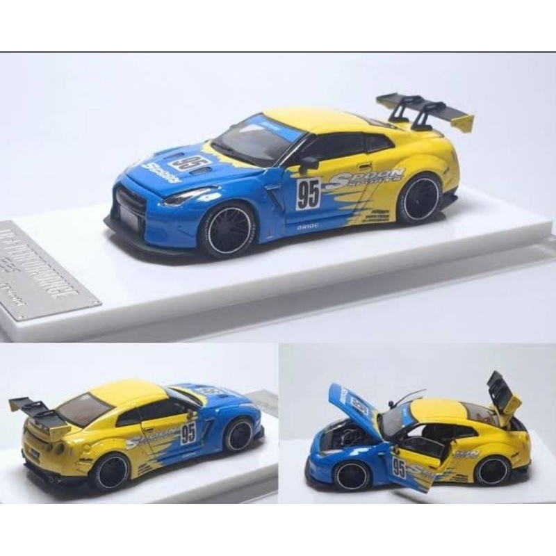 Old Time Model Lb Performance Nissan GTR R35 LBWK liberty walk mini GT spoon 95 kuning ignition PGM