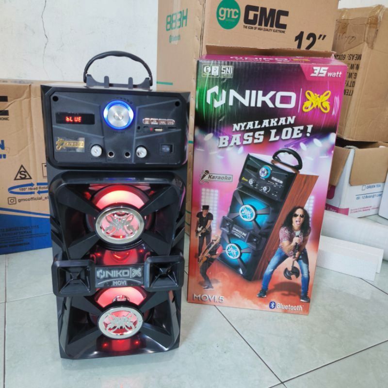 PROMOO SPEAKER BLUETOOTH NIKO MOVI 5 KARAOKEAN PORTABLE#niko#mobi#movi#movie