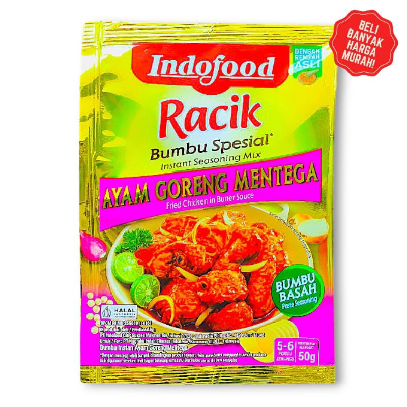 

[BELI BANYAK HARGA MURAH] Rasanya Sultan Banget!: INDOFOOD RACIK AYAM GORENG MENTEGA 50 Gram Bikin Masak Makin Gampang Praktis Gila Gurih Wangi Mantul Abis