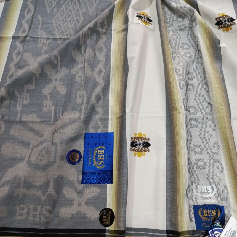 SARUNG BHS CLASSIC GOLD C45 SSF 5 PUTIH SELVEDGE JACQUARD SONGKET