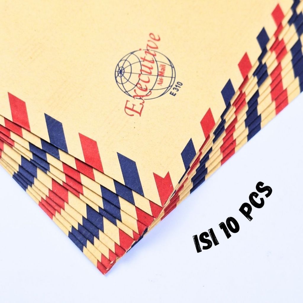 

Amplop 310 Airmail Tali Amplop Coklat Tali Airmail Merk Executive 310 Uk folio (Isi 10 Lembar)