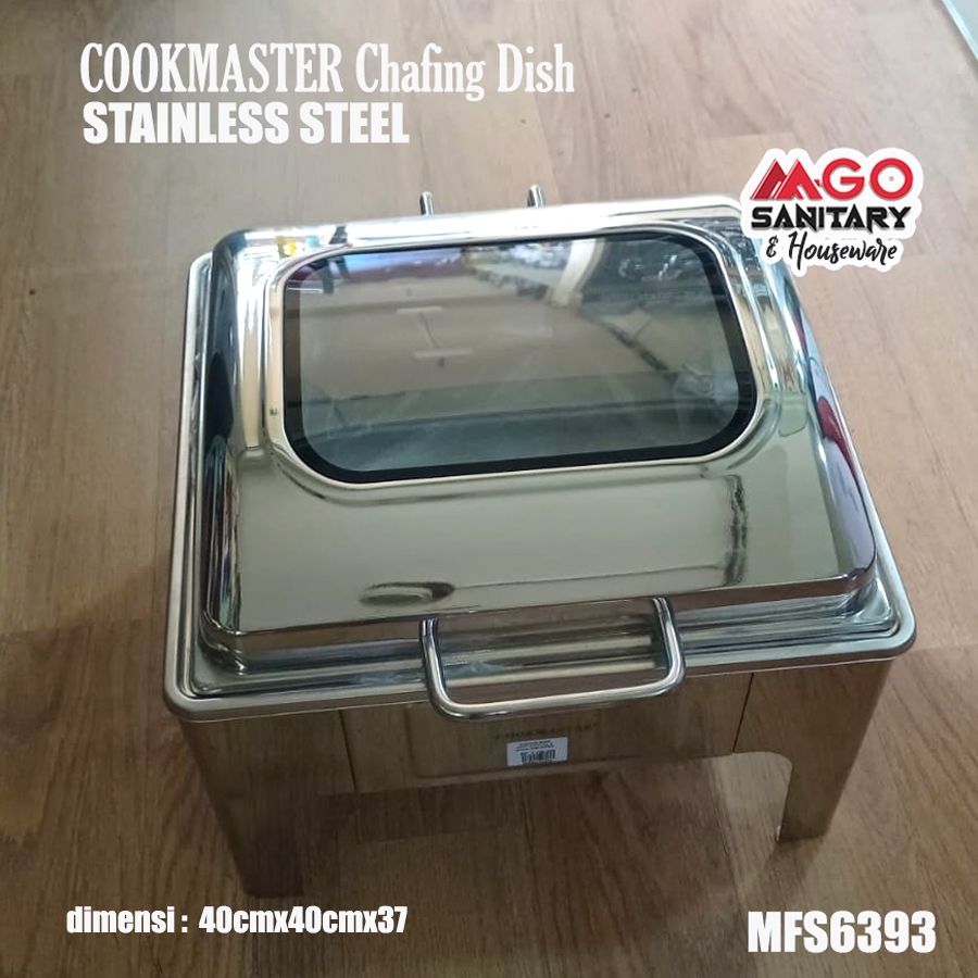 COOKMASTER SQUARE LUXURY CHAFING DISH 6L WINDOW COVER CMFS6393