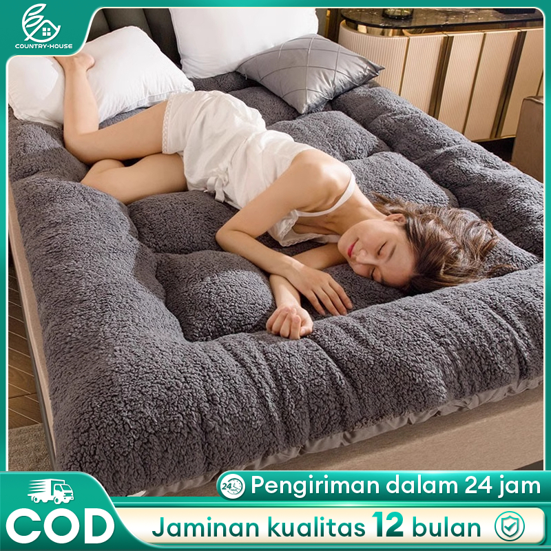Kasur Lunak berbahan Bulu Domba Kasur Lantai Ukuran 90/120/160/180*200cm