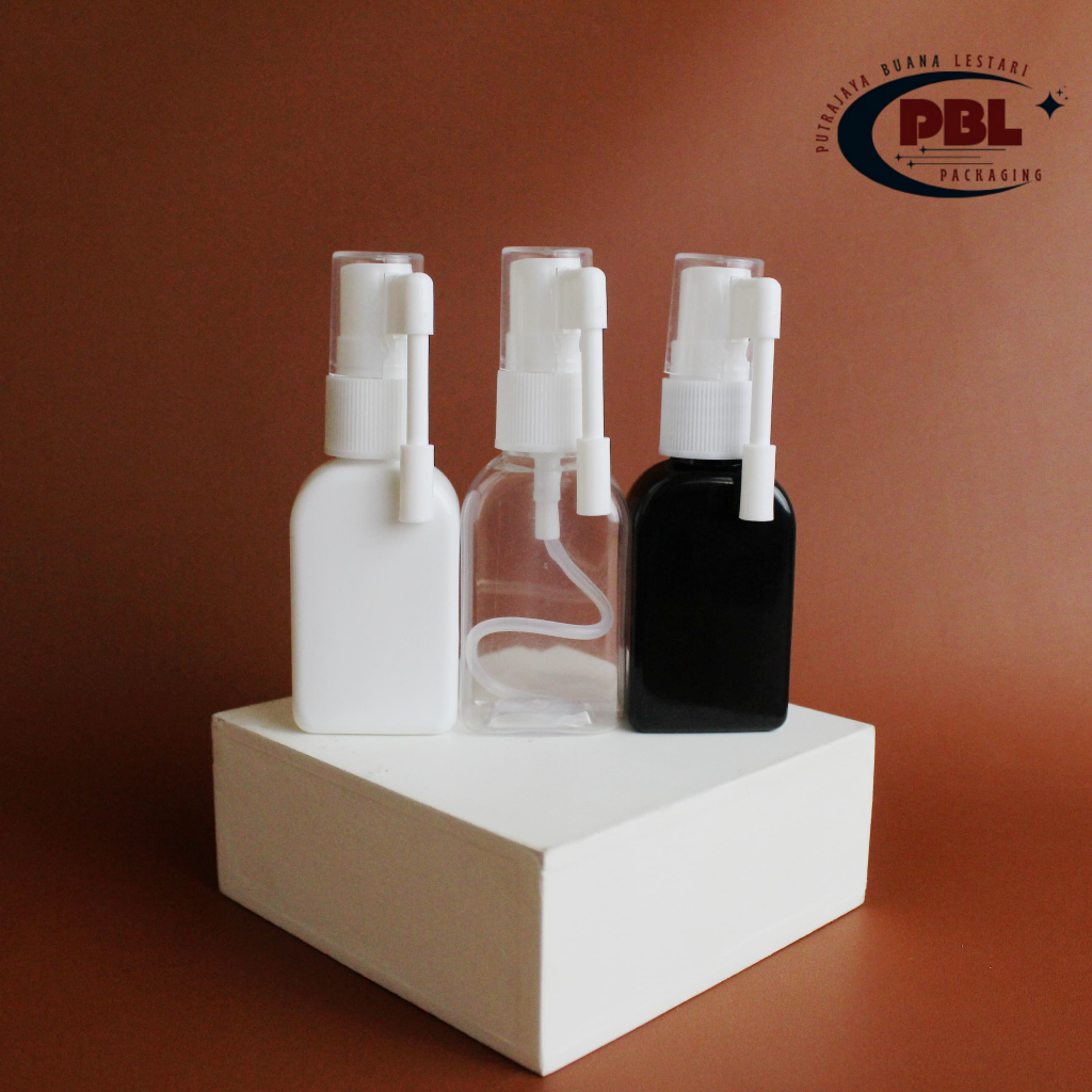 Botol spray nasal 30ml Kotak / Botol plastik spray 30ml Kotak nasal / Botol PET 30ml Kotak Spray Nas
