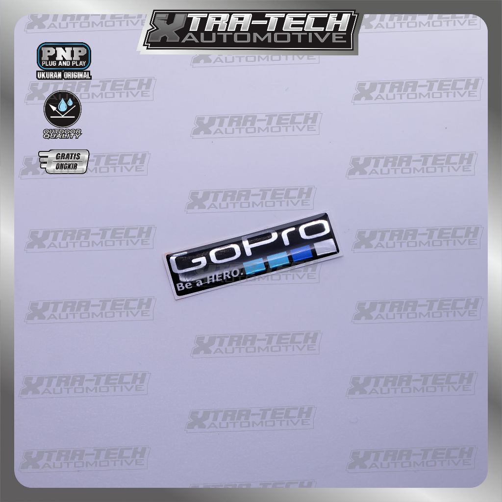 emblem gopro / sticker logo gopro / emblem timbul gopro / stiker timbul gopro / stiker logo gopro