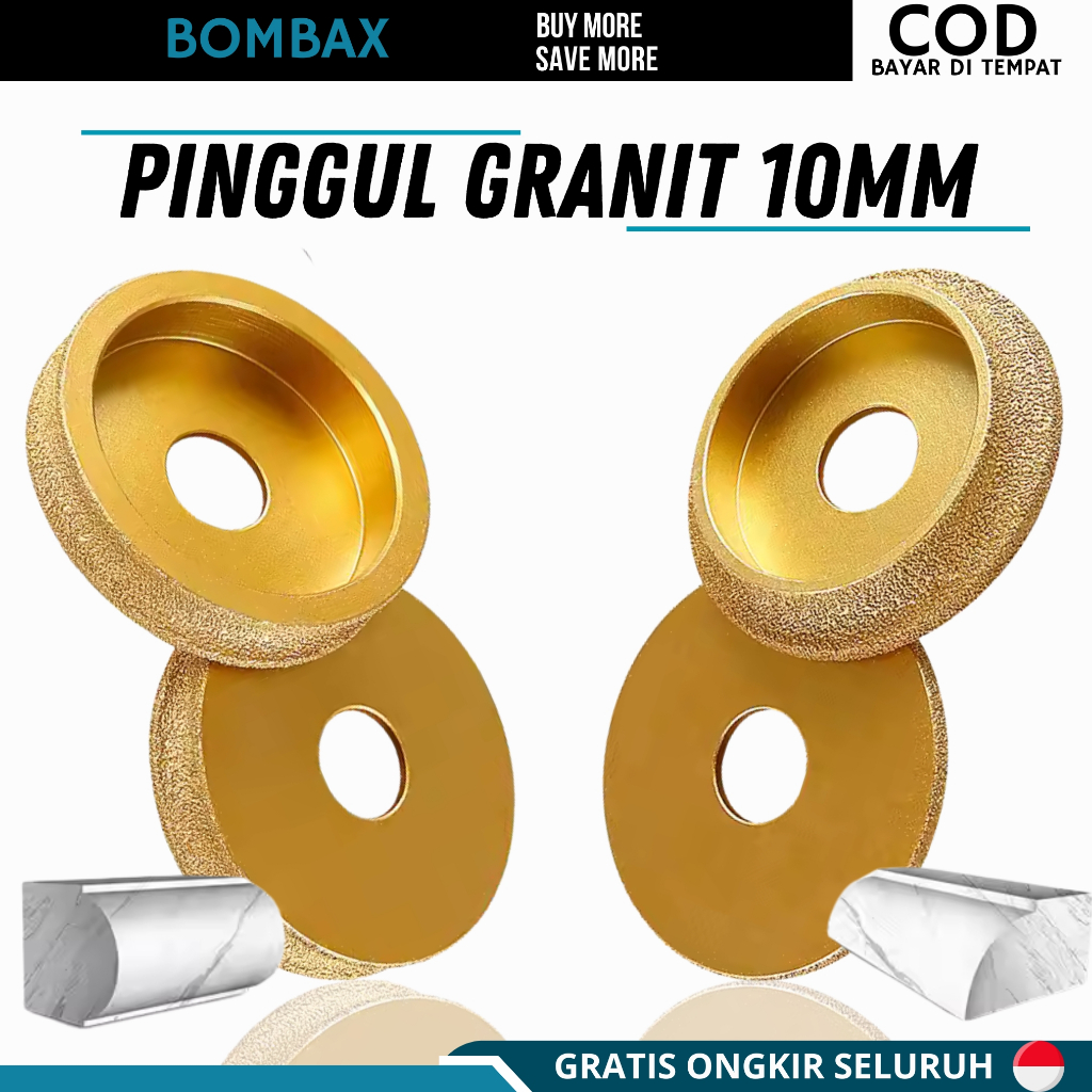 Mata Pinggul Granit, Mata Bevel Granit Bullnose 10mm Roda Gerinda Diamond Grinding Wheel, Bullnose, 
