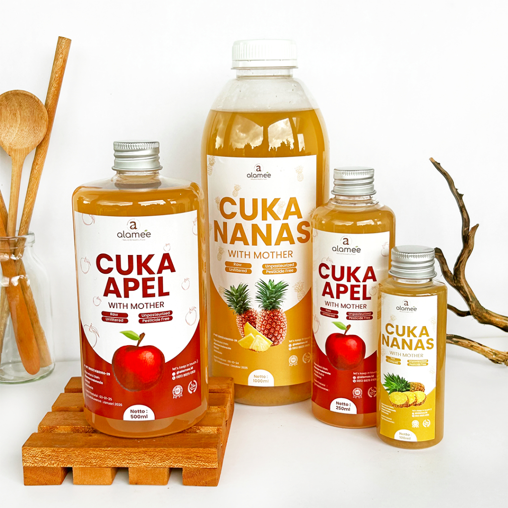 

ALAMEE Cuka Apel Nanas Original Vinegar With Mother Organik Pine Apple Cider Vinegar