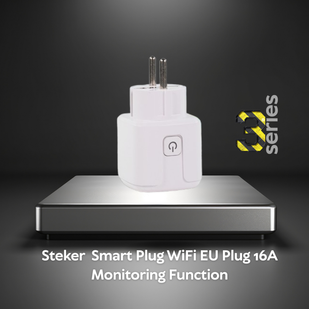 Steker Smart Plug WiFi EU Plug 16A Monitoring Function Putih