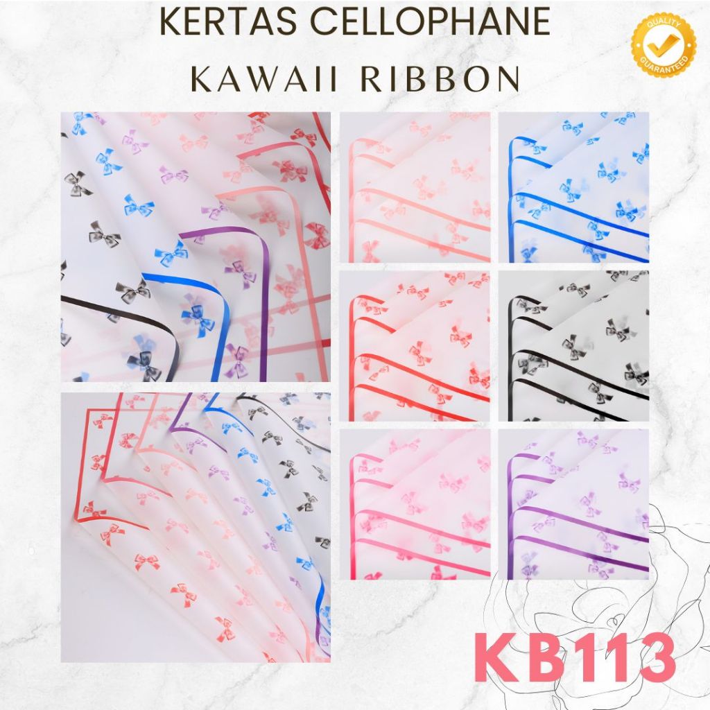 

Kertas Cellophane Buket Bunga Kawaii Ribbon [20lembar]