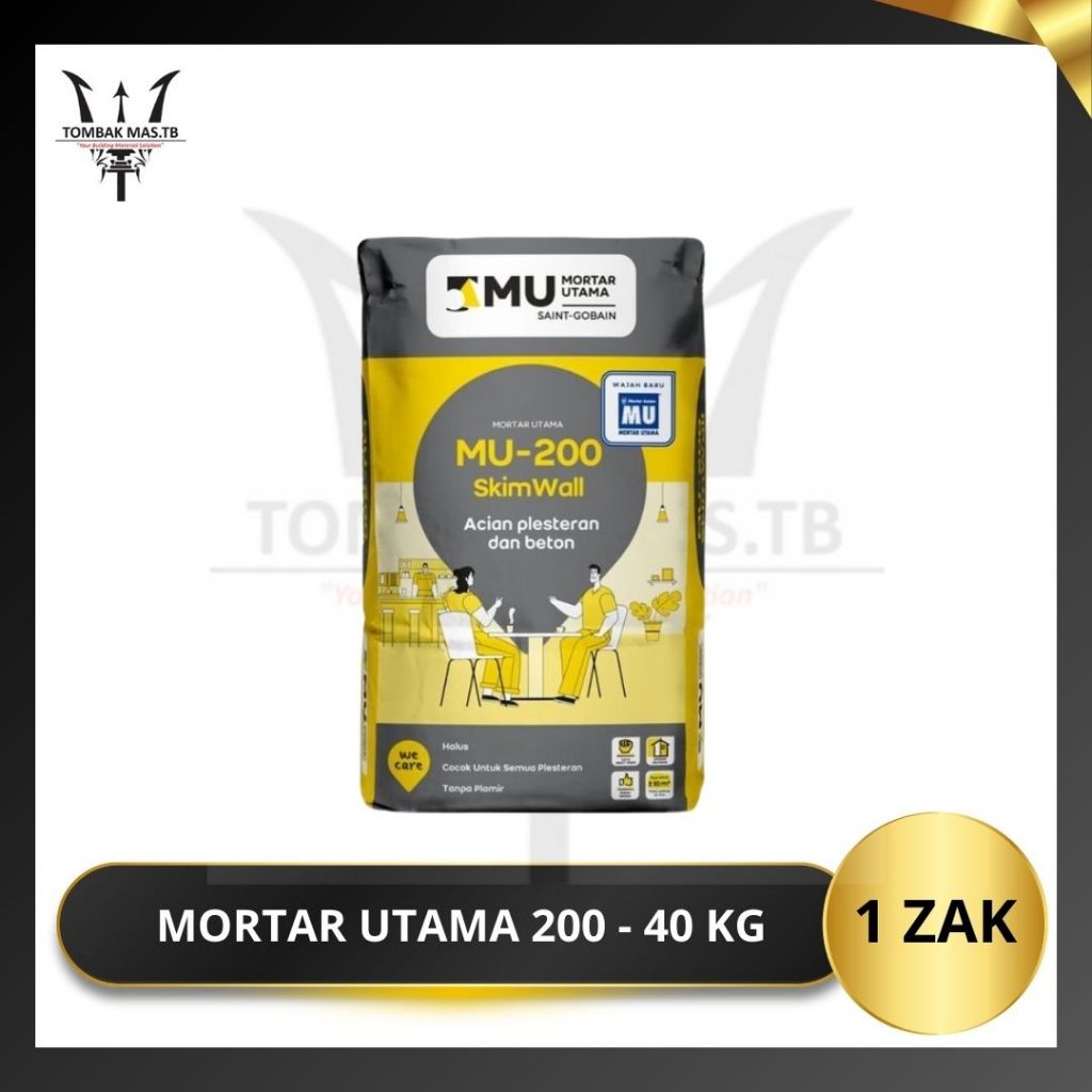 Semen Mortar Utama MU200 - 40Kg Perekat Bata Ringan