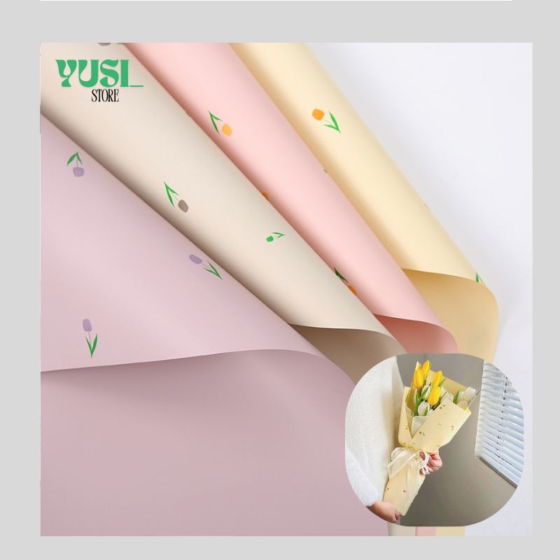 

Kertas Buket Bunga Flower Wrapping Tulip Cellophane Waterproof Ecer Lembaran KB113