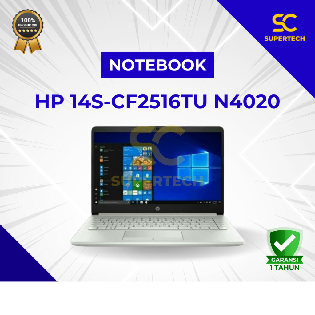 NOTEBOOK HP 14S-CF2516TU N4020/4GB/256SSD 14"HD W11
