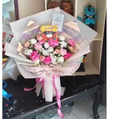 Buket Bunga Coklat Beruang