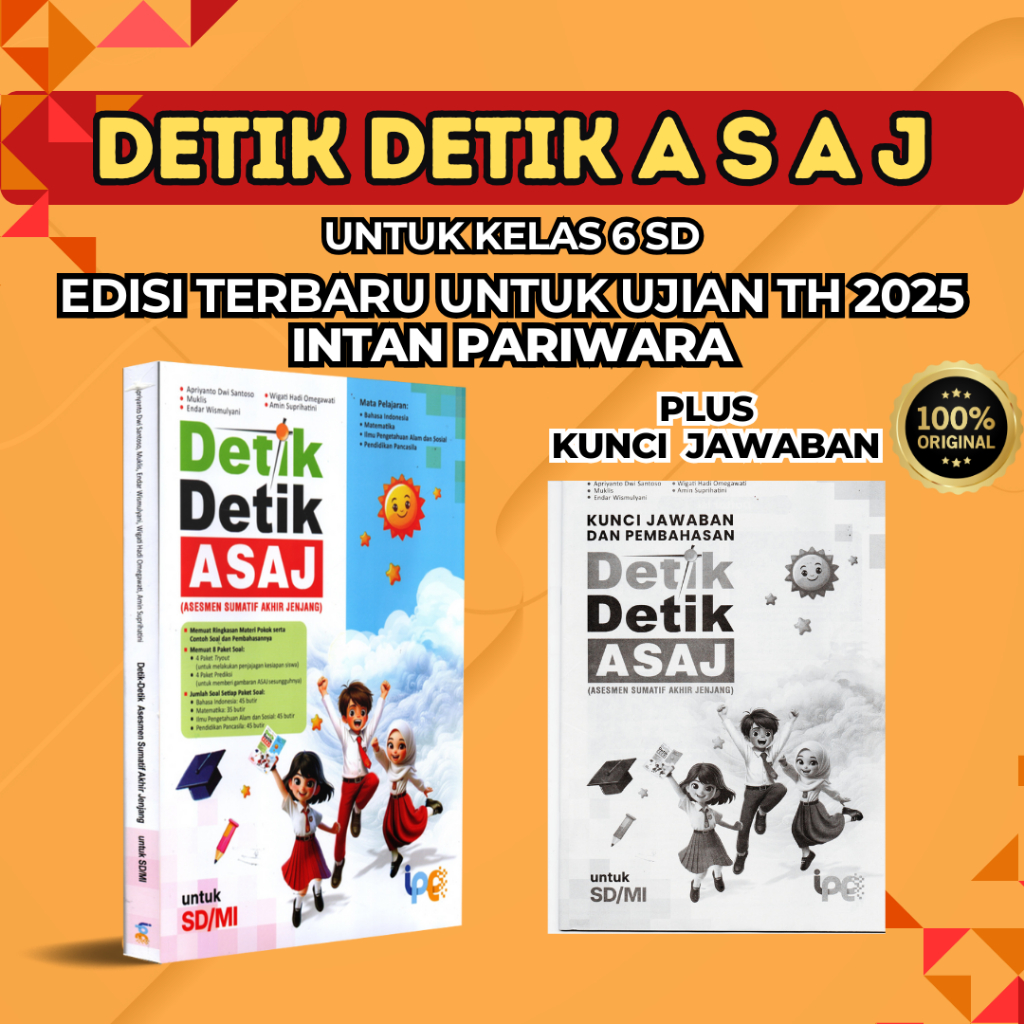 DETIK DETIK SD ASAJ KELAS 6 2025 ORIGINAL INTAN PARIWARA