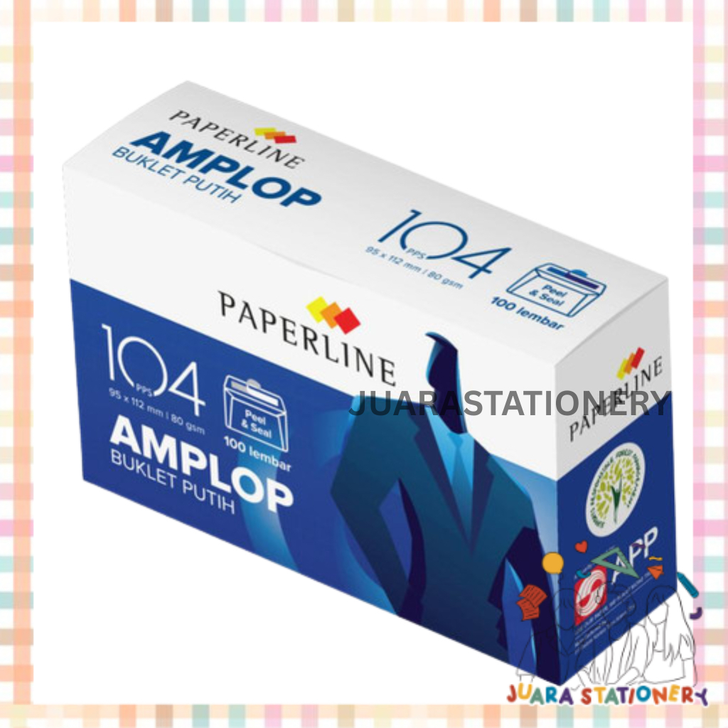 

(240) JUARASTATIONERY Amplop Paperline 104 Putih / ukuran 9.5x15.2cm 80Gram / Amplop Kecil