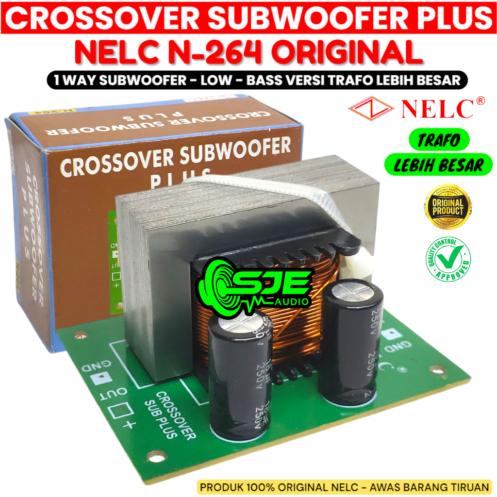 CROSSOVER SUBWOOFER PLUS 1 WAY N264 NELC CROSOVER SUB SUBWOFER LOW BASS SUB WOOFER CROSSOVER PLUS N-