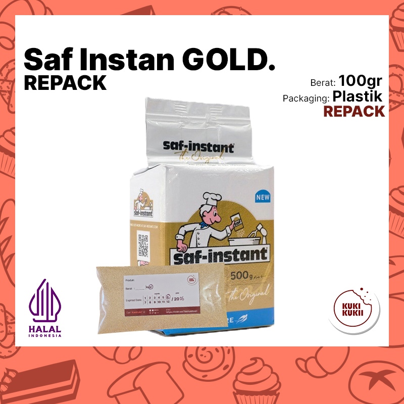 

Ragi Saf instant GOLD 100gr REPACK | Dry Yeast Saf Instant REPACK 100 gram