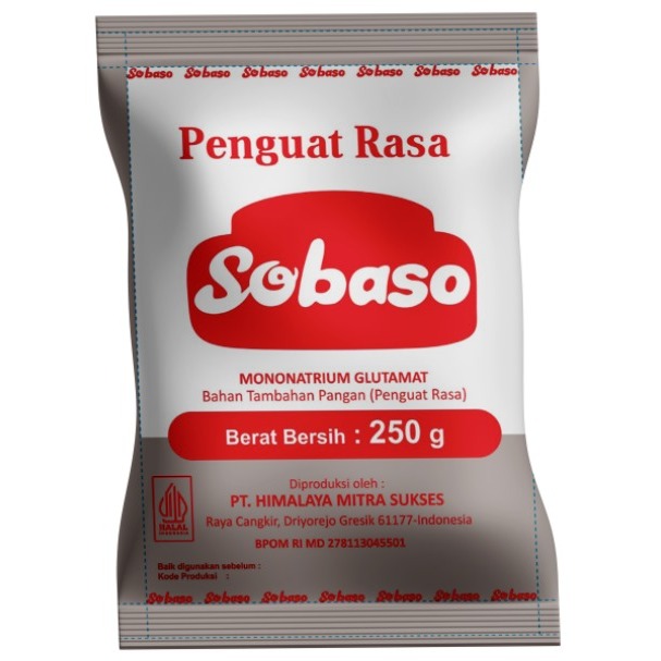 

Penguat rasa/Micin/MSG Sobaso 250 gr