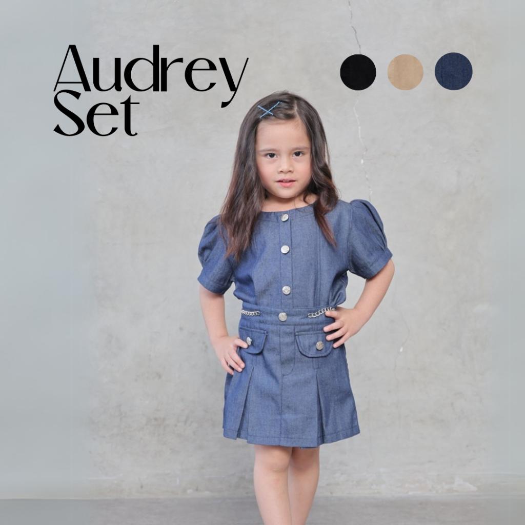 ADOREKIDS AUDREY SET - Setelan Anak Perempuan Blouse Baju dan Skort Goldkids Gold Kids Adore Kids Of
