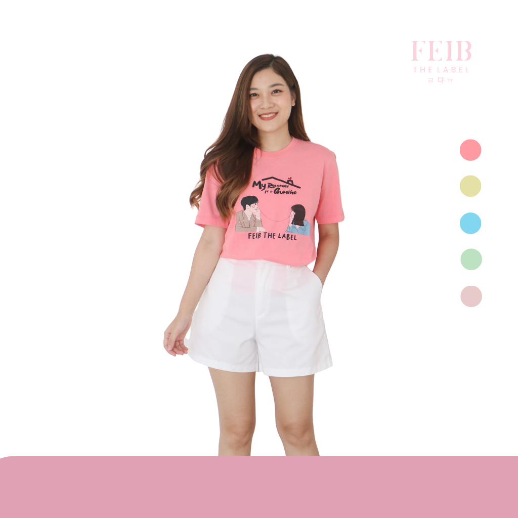 Feib the Label - My Roommate is a Gumiho T Shirt | Top | Atasan Wanita | Kaos | Korean T Shirt