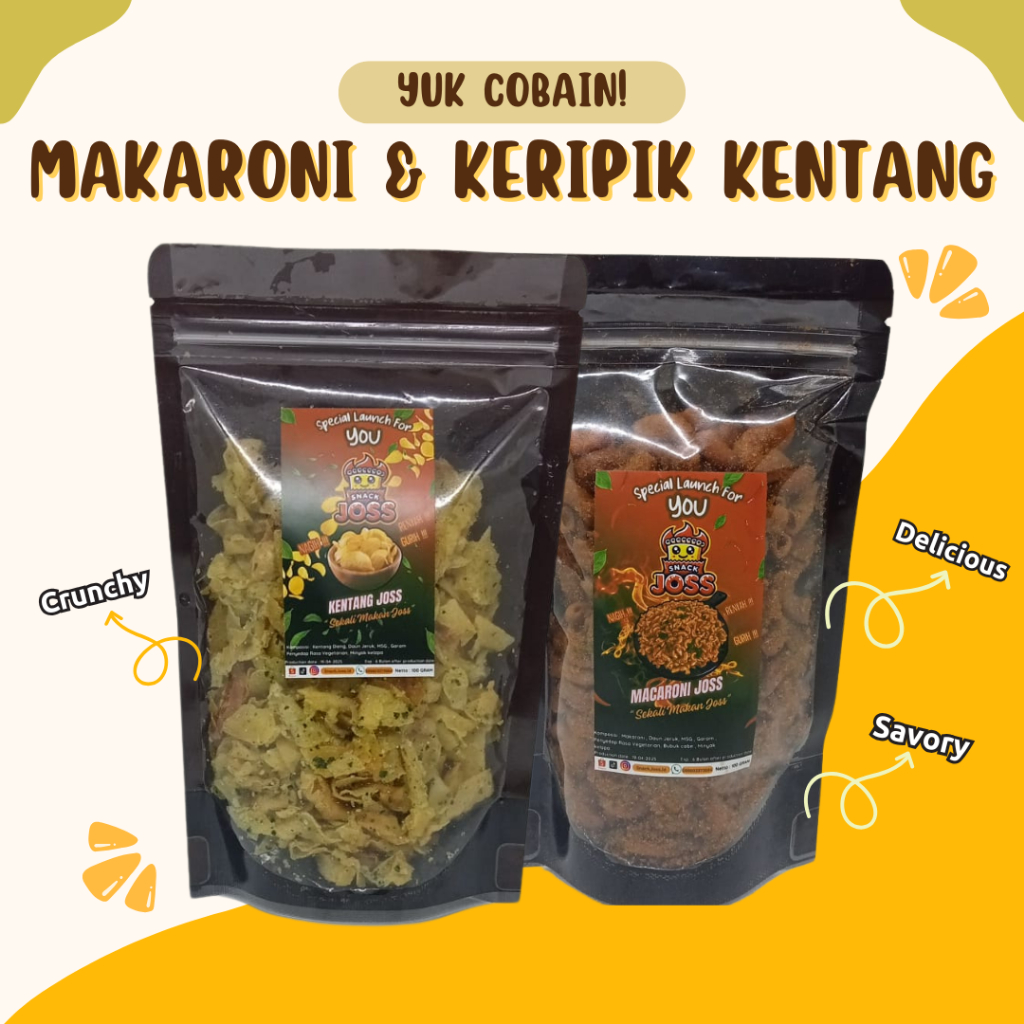 

Snack Makaroni pedas ; Keripik Kentang Pedas