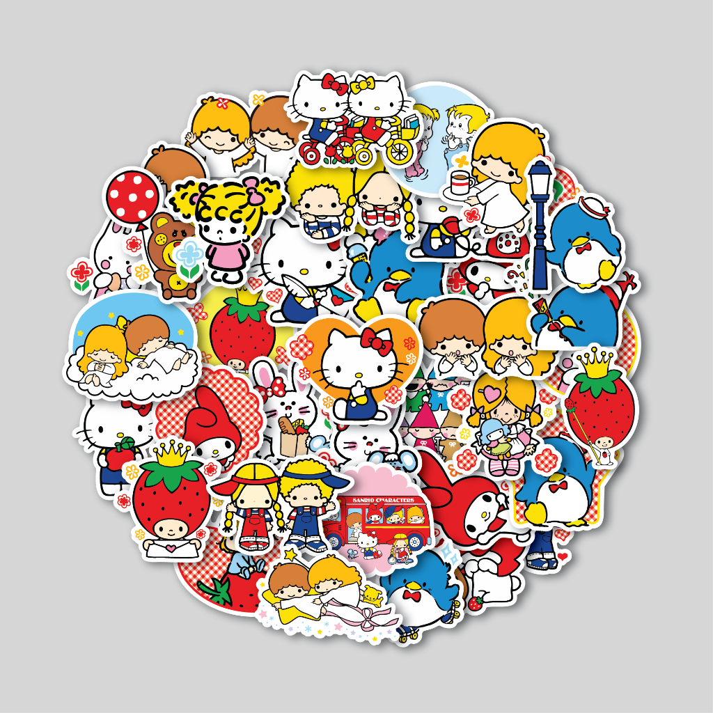 

STICKER PACK 70S SANRIO CHARACTER | STICKER TUMBLR | STIKER LAPTOP KOPER HELM