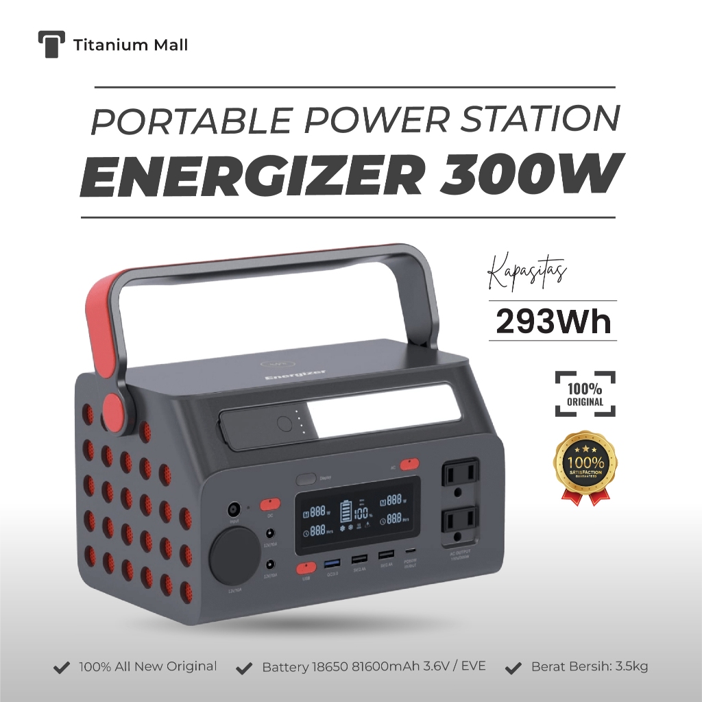 Energizer Portable Power Station 300W Genset Portable Outdoor
