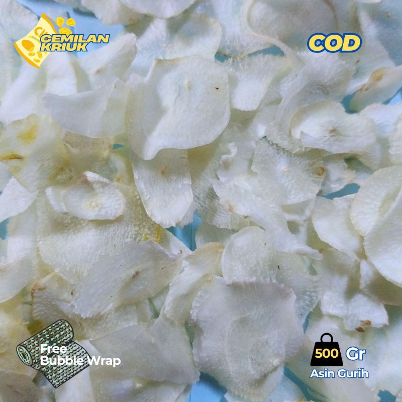 

Keripik Singkong Asin Gurih Rasa Gadung Mentah, Keripik Singkong Putih Original Khas Jepara 500 gr