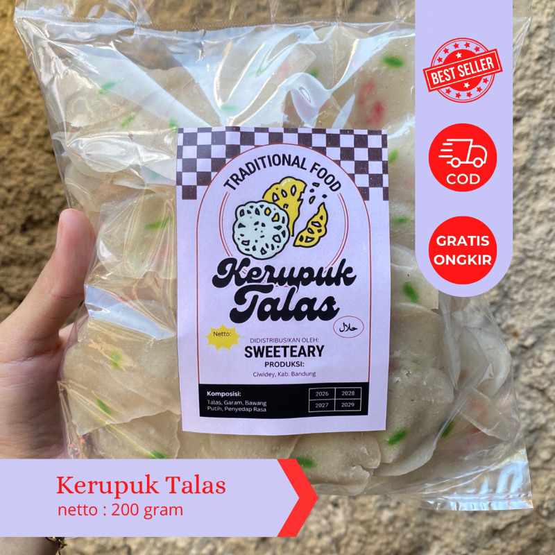 

Kerupuk Talas Mentah Khas Ciwidey/Kerupuk Kembang - 200 gram