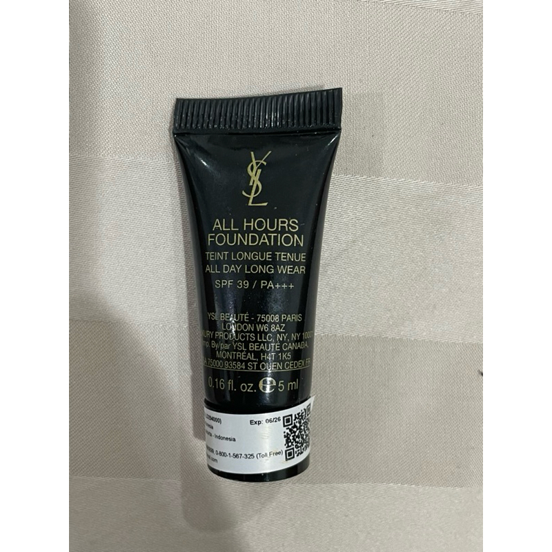 PRELOVED original Ysl yves saint laurent all hours foundation mini travel sample size 5ml
