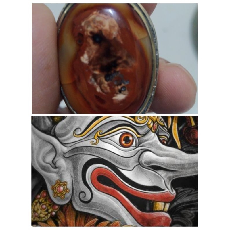 Batu Garut Motif Gambar Karakter Petruk Unik kode 7/158