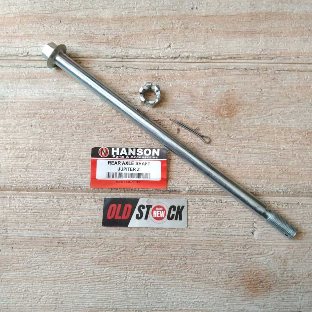 POROS AS RODA BELAKANG REAR AXLE SHAFT PANJANG 24.5 CM DIAMETER 12MM YAMAHA JUPITER Z -NEW OLD STOCK