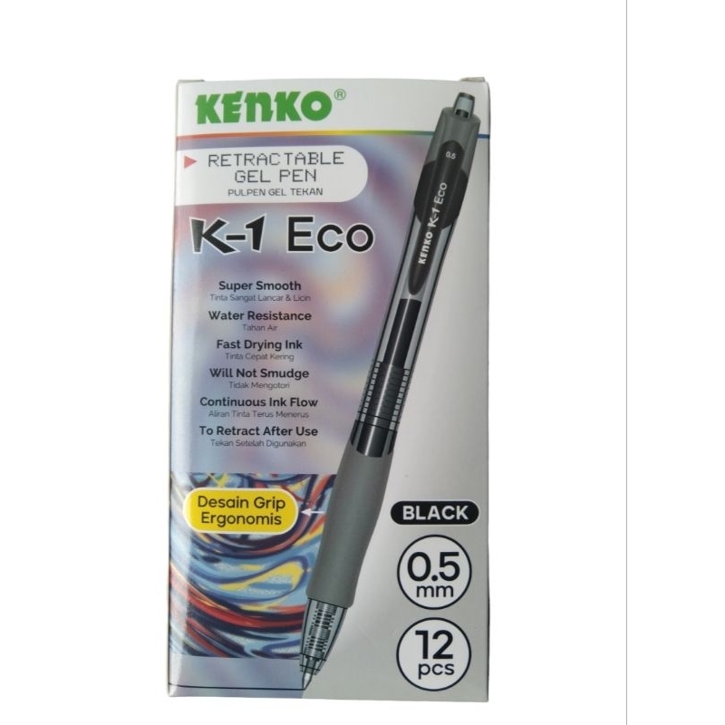

PULPEN KENKO K1 ECO 0'5mm ORIGINAL / PULPEN GEL TEKAN