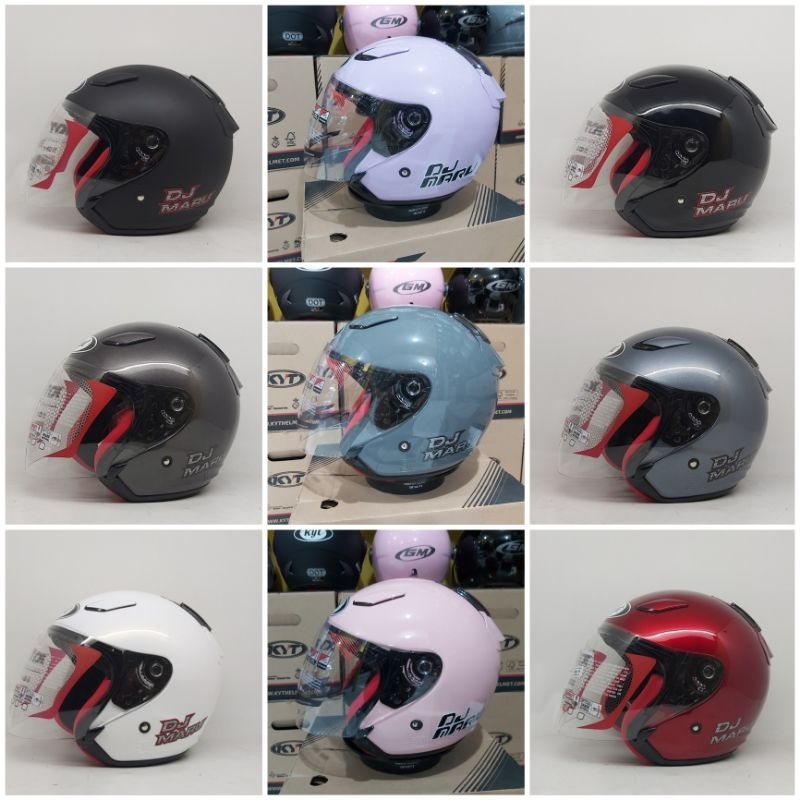 Helm Kyt Dj Maru Polos SNI DOT Original