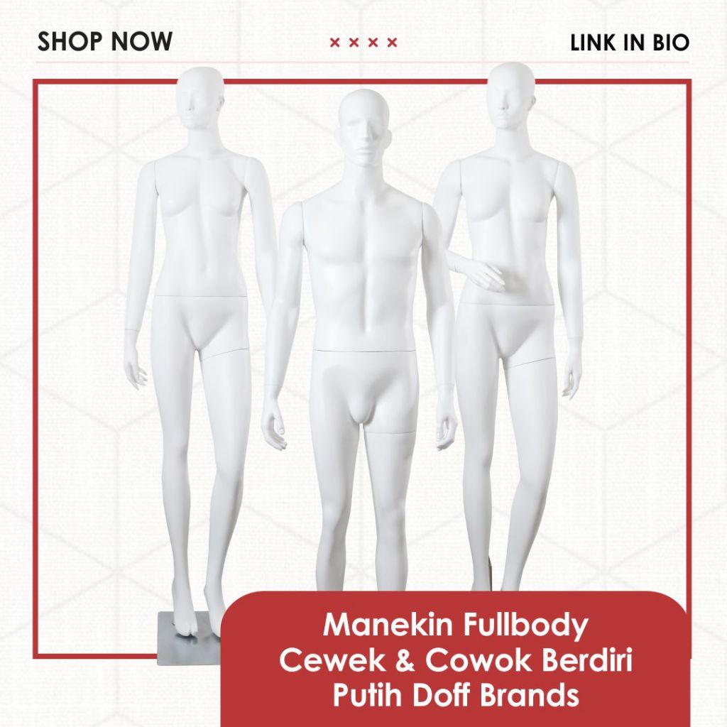 Manekin Baju Full Body Fiber Premium Murah Patung Cewek Cowok Fiber Lokal