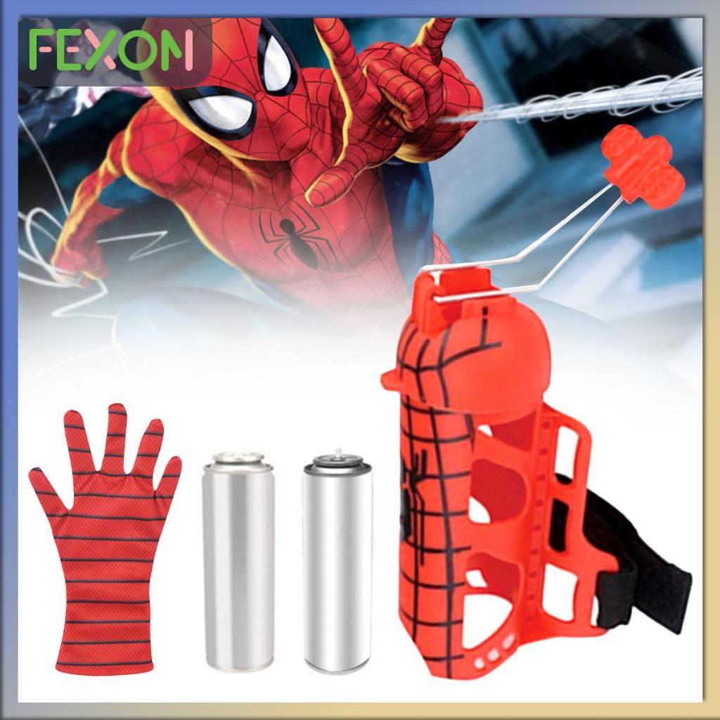 [COD] FEXON Set Cosplay Spider-Man | Mainan Sarung Tangan Peluncur Jaring | Mainan Anak Superhero