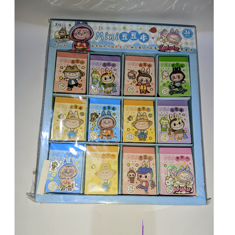 

Blok Catatan Mini Karakter Labubu Buku Bintik Mini Edisi Foil Emas