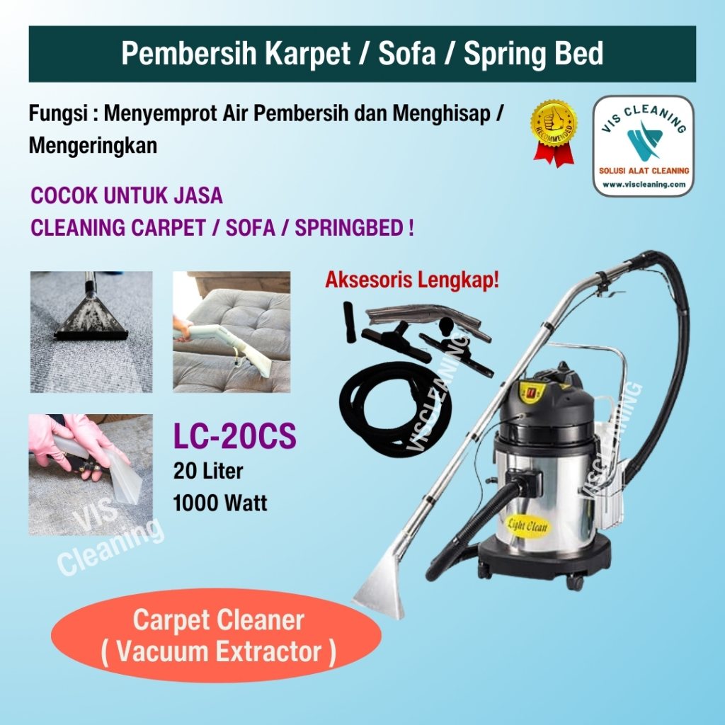 Carpet Cleaner (Vacuum Extractor) 20 Liter 30 Liter dengan Aksesoris / Pembersih Karpet Sofa