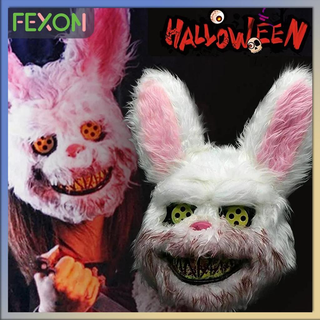 TERLARIS [COD] FEXON Topeng Kelinci Seram Halloween/Kepala Kelinci Seram/Topeng Unik
