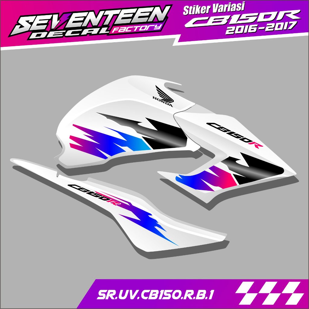 Striping transparan motor CB150R 2016,2017 lis stiker variasi motor CB150R 2016,2017