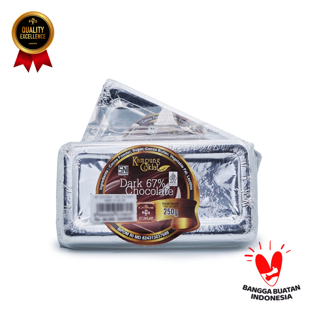 

COKELAT BLOK DARK 67% 250 GRAM - KAMPUNG COKLAT