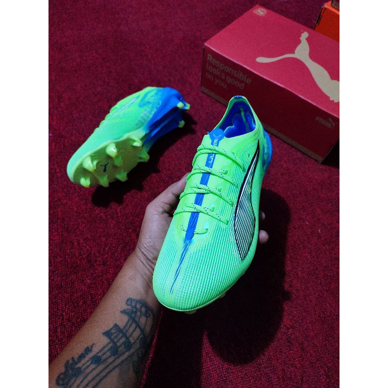 Sepatu bola Puma Ultra Ultimate FG/AG Fizzy Green