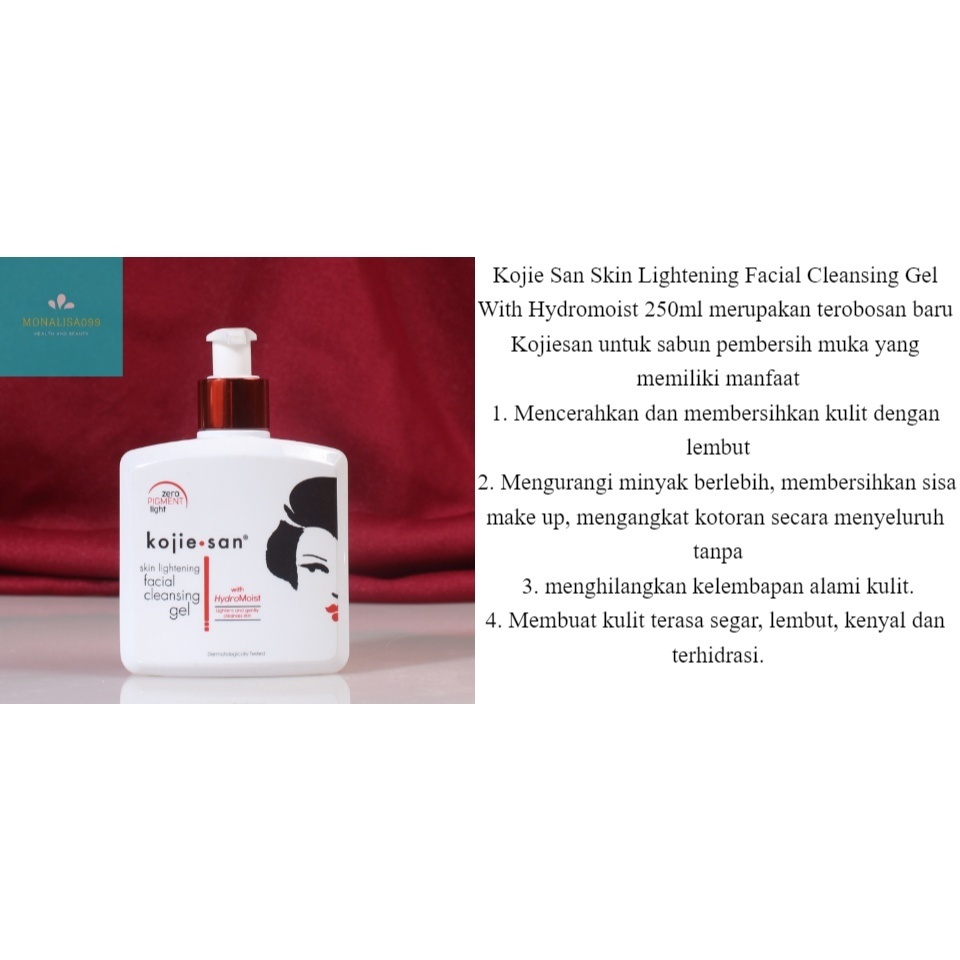 Kojie San Skin Lightening Facial Cleansing Gel With Hydromoist 250ml/Kojiesan Facial Cleansing Gel/F