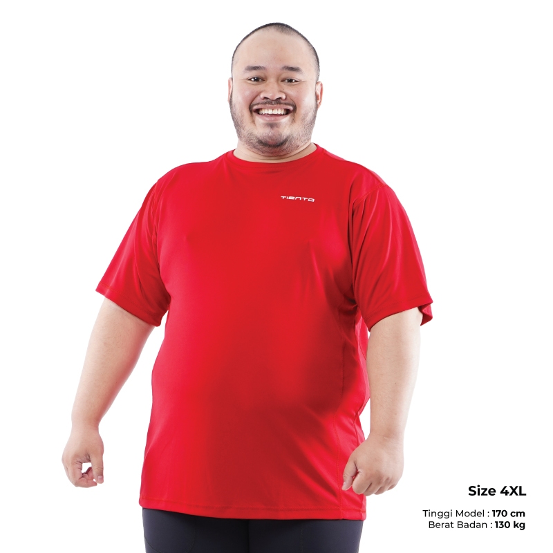 SALE TIENTO KAOS RUNNING DRY FIT BIG SIZE BAJU OLAHRAGA LARI PRIA JUMBO GYM PAKAIAN SPORT LENGAN